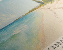 Cabbage Beach, Paradise Island, Bahamas Watercolor Beach Print, Vacation Gift, Paradise Island, Bahamas Wall Art, Framed Canvas Print, Framed Beach Painting