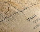 Denver map print poster canvas, Colorado map print poster canvas, Denver city map print poster canvas, framed road map art, office decor