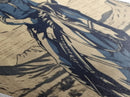 Outlaw Rider in Desert Diamond Shaped Canvas Embossed Print — Retro Western Cowboy Landscape Art Wild West Country Wall Decor