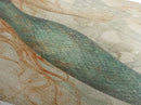 Ocean Spirit Mermaid Diamond Shaped Ethereal Fantasy Art Canvas Embossed Print Mystical Redhead Decorative Underwater Beauty