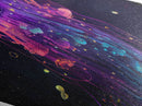 Galactic Jelly Dream Diamond Shaped Bioluminescent Sea Life Canvas Art Print Cosmic Ocean Wall Decor Teen Room Psychedelic Glow