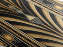 Gold and Black Diamond Shaped Art Deco Wall Art Panel Print, Diamond Shaped Art, Office Decor, MCM Art