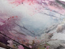 Cherry Blossoms In Spring, Diamond Shaped Canvas Embossed Wall Art, Canvas Texture Art, Japanese Inspired Wall Art, Statement Piece