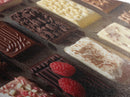 Funky Kitchen Decor, Chocolate Photography Style Print, Diamond Shaped Art, Canvas Embossed Art, Kitchen Wall Art