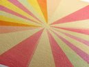 Pastel Radiance — Diamond Shaped Canvas Art Print brightens any playroom wall with sunshine burst design nursery decor colorful modern tones
