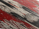 Splattered Skull Horror Diamond Shaped Canvas Textured Print abstract gothic art Halloween wall decor edgy red black painting