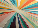 Kaleidoscope Burst Three Diamond Shaped Canvas Embossed Print bold abstract colorful explosion modern home decor housewarming gift