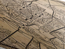 Bucharest - Romania Diamond Shaped City Map, Custom Diamond Shaped Wall Art, City Map Canvas