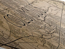 Columbus Diamond Shaped City Map, Custom Diamond Shaped Wall Art, City Map Canvas