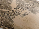 Istanbul -Turkey Diamond Shaped Travel Poster, Custom Diamond Shaped Wall Art, City Map Canvas