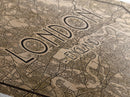 London - UK Diamond Shaped Travel Poster, Custom Diamond Shaped Wall Art, City Map Canvas