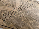 Louisville Diamond Shaped Travel Poster, Custom Diamond Shaped Wall Art, City Map Canvas