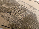Miami Diamond Shaped Travel Poster, Custom Diamond Shaped Wall Art, City Map Canvas