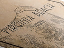 Virginia Beach Diamond Shaped Travel Poster, Custom Diamond Shaped Wall Art, City Map Canvas