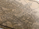 Colorado Springs Diamond Shaped Travel Poster, Custom Diamond Shaped Wall Art, City Map Canvas