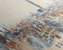 Bruges Belgium Panoramic Travel Poster, Framed Canvas Print or Metal Wall Art, Travel Art, Home Decor, Panoramic Painting, Midcentury Art