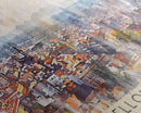 Castellon de la Plana Spain Wall Art, Panoramic Travel Poster, Panoramic Framed Canvas Print, City Wall Art, Wall Hanging Home Decor, Travel Art