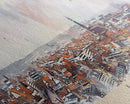Liege Belgium Panoramic Travel Poster, Framed Canvas Print or Metal Wall Art, Travel Art, Home Decor, Panoramic Painting, Midcentury Art