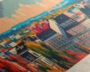 Kaunas Lithuania Travel Print Wall Art, Panoramic City Art, Travel Art, Wall Decor, Vacation Gift, Framed Canvas Print Or Metal Art