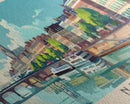 Nantes France Travel Print Wall Art, Panoramic City Art, Travel Art, Wall Decor, Vacation Gift, Framed Canvas Print Or Metal Art