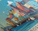 Portsmouth United Kingdom Wall Art, Panoramic Travel Poster, Panoramic Framed Canvas Print, City Wall Art, Wall Hanging Home Decor, Travel Art