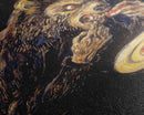 Abstract Halloween Art of a Werewolf Howling at the Moon, Capturing the Spirit of the Spooky Season in Bold, Colorful Strokes