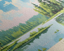 Lake Boon Massachusetts Framed Canvas Print, Panoramic Art, Midcentury Modern, Pop Art, Living Room Wall Art, Travel Poster, Lake House Decor