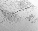 Panoramic Oxnard City Map, California Art, Map Print, Minimalist Wall Art, Canvas Art, Housewarming Gift, Street Map Art, Closing Gift