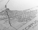 Corpus Christi Street Map, Texas Map, City Map Art, Minimalist Art, Wall Art, Canvas Print, Travel Wall Décor, Gift For Dad, Office Décor