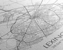 Lexington Street Map, Kentucky Map, City Map Art, Modern Wall Art, Wall Art, Canvas Print, Travel Wall Art, Dorm Room Décor, Engagement Gift