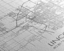 Lincoln Street Map, Nebraska Map, City Map Art, Modern Wall Art, Wall Art, Canvas Print, Travel Wall Decor, Black And White Art, Wife Gift