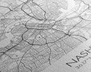 Nashville Street Map, Tennessee Map, City Map Art, Modern Art, Wall Art, Canvas Print, Music Studio Art, Gift For Music Lover, Travel Art