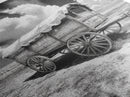 Covered wagon photography, rustic decor, framed canvas print, southwest wall art, farmhouse art, western aesthetic, black and white photography