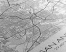 San Antonio Street Map, Texas Map, City Map Art, Minimalist Art, Wall Art, Canvas Print, Black And White Art, Travel Print, Family Gift
