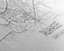 Panoramic Tallahassee City Map, Florida Art, Map Print, Minimalist Wall Art, Canvas Art, Housewarming Gift, Street Map Art, Closing Gift