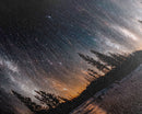 Canvas Wall Art Landscape Mountains Nature Painting Prints Minimalist Modern Home Artwork Decoration Night Sky With Stars