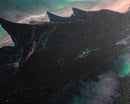 Northern Lights Fine Art Canvas Print, Aurora Wall Art , Landscape Print, Aurora Painting, Aurora Borealis Poster