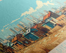 Diepsloot, South Africa Panoramic Travel Poster Canvas Print, Diepsloot, South Africa Painting, South Africa Art, Diepsloot Travel Art, Living Room Painting