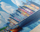 Galway, Ireland Panoramic Travel Poster Canvas Print, Galway, Ireland Painting, Ireland Art, Galway Travel Art, Living Room Painting