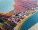 Ica, Peru Panoramic Travel Poster Canvas Print, Ica, Peru Painting, Peru Art, Ica Travel Art, Guest Room Painting