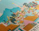 Santo Domingo, Ecuador Panoramic Canvas Print, Santo Domingo, Ecuador Painting, Ecuador Art, Santo Domingo Travel Poster, Travel Art, Housewarming Gift