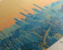 Seoul, South Korea Panoramic Canvas Print, Seoul, South Korea Painting, South Korea Art, Seoul Travel Poster, Travel Art, Vacation Gift