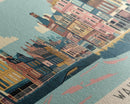 Wakefield, England Panoramic Canvas Print, Wakefield, England Painting, England Art, Wakefield Travel Poster, Travel Art, Vacation Gift