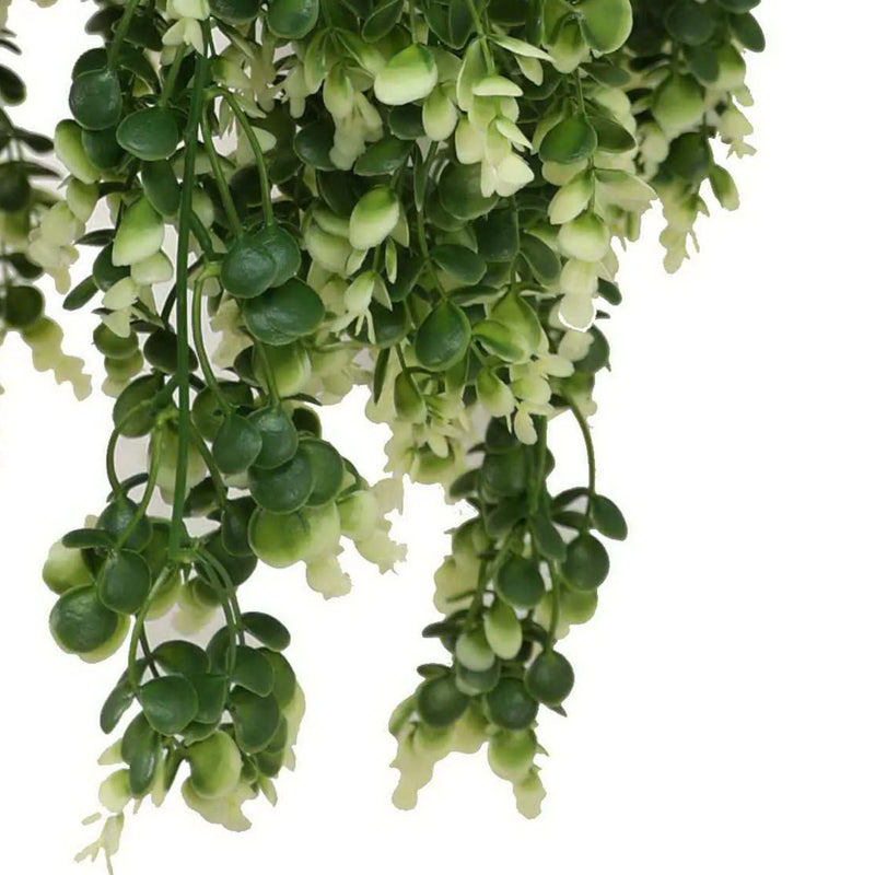 uv resistant artificial hanging plants Artificial Spring Evergreen Hanging Basket