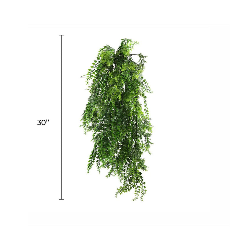 fake hanging fern plants Dense Tropical Fern Artificial Hanging Plant 30in UV Resistant