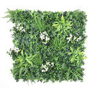 Sample Panel – Snowy White Vertical Garden (Small Sample)