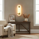 Artistic Brass Alabaster Wall Lamp