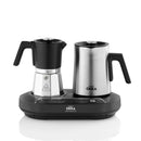 Arzum Okka Rich Moka Pot Turkish Coffee and Moka Maker, Velvetiser, Milk Frother, 120V, 5 Cups, Stainless Steel Cooking Pot, Chrome
