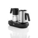 Arzum Okka Rich Moka Pot Turkish Coffee and Moka Maker, Velvetiser, Milk Frother, 120V, 5 Cups, Stainless Steel Cooking Pot, Chrome