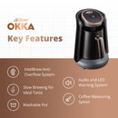 Arzum Okka Minio Automatic Turkish Coffee Maker, Black/Gold